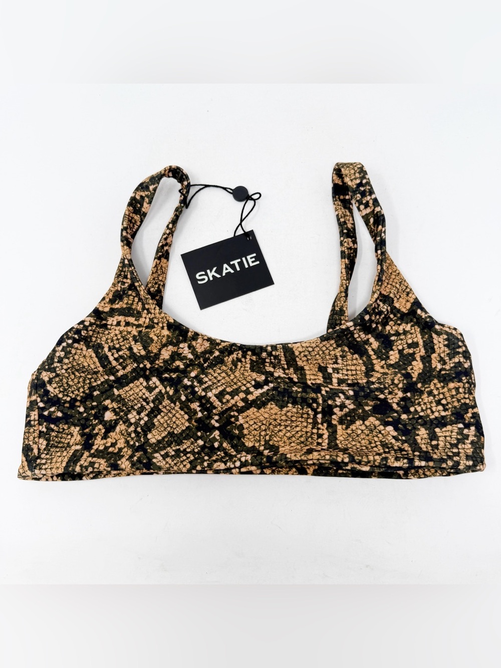 Skatie Snake Print NANCY Bikini Top Size S Summer Beach Pool Summer Python NEW